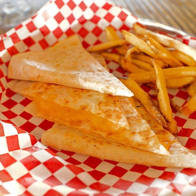 Kids Cheese Quesadilla & Fries.